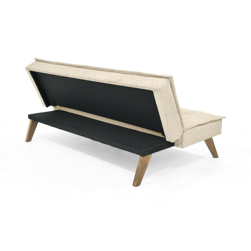 Sofa Cama Morrison 174x100x80 Reclinable Tela Beige