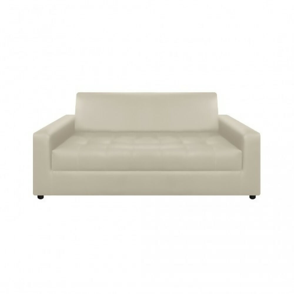 Sofá Alondra L Cuero Sintético Beige 3 Puestos