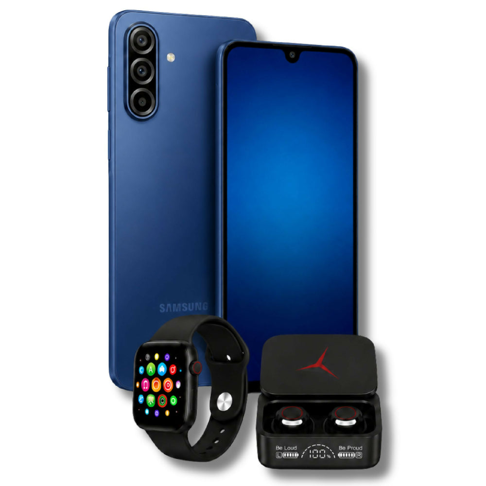 Celular Samsung A17 256GB 4G + Obsequio Audífonos Y Smartwatch Azul