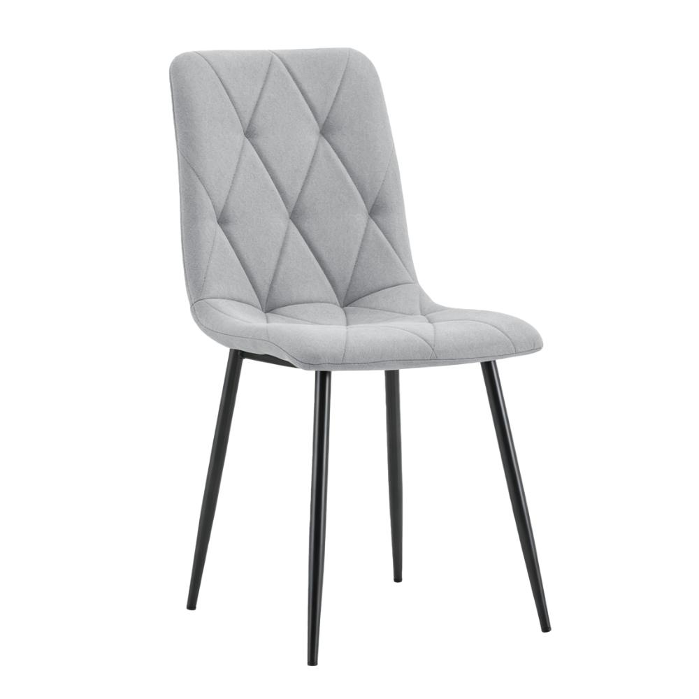 Silla de Comedor Napoles, Gris, con Espaldar y Diseño Moderno