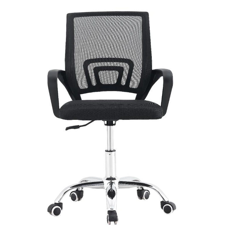 Silla Oficina X-60A, Wengue, con Cómodo Espaldar y Rodachines