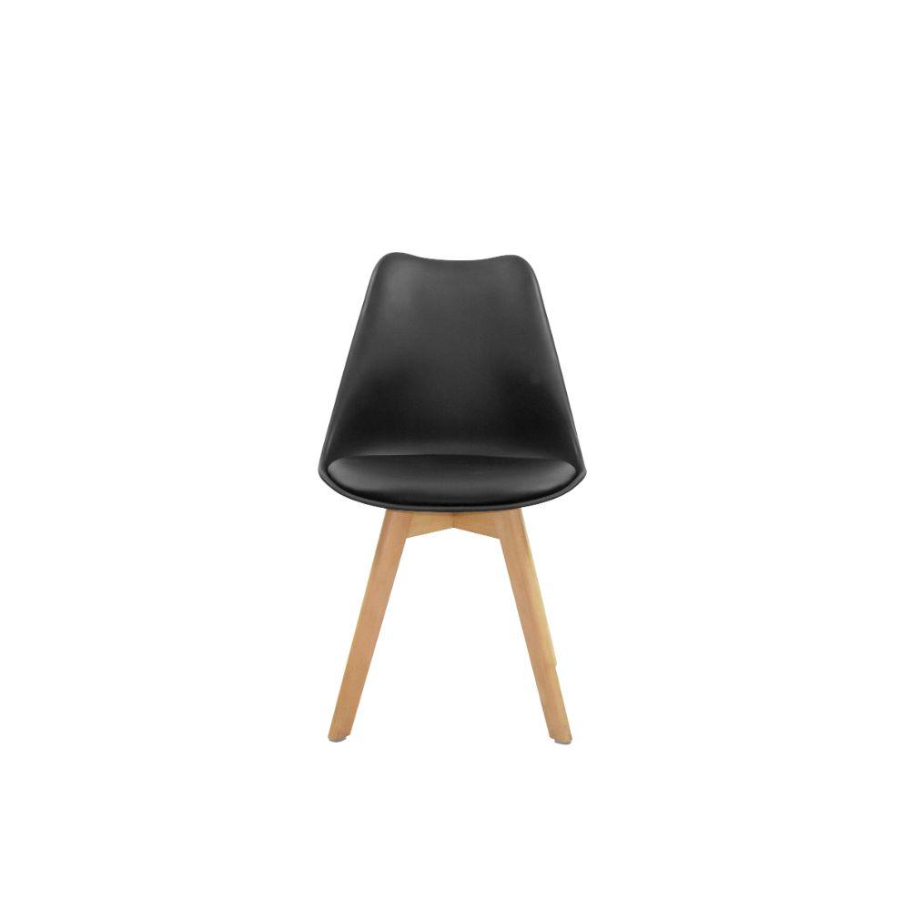 Kit de Dos Sillas Sasha, Negro y Café claro, cómodo asiento y patas en madera