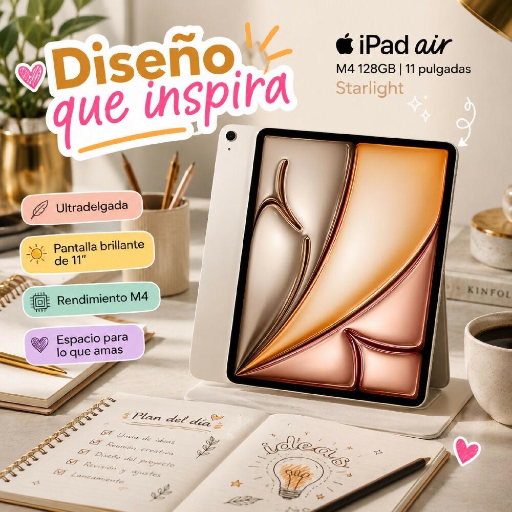 Tablet Apple Ipad Air M4 De 11 Pulgadas 128gb Wifi Con Potencia Extrema Diseño Ultrafino Plateado