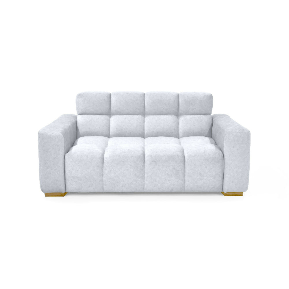 Sofa Miami 2 Puestos 171x88x81 Tela Plata