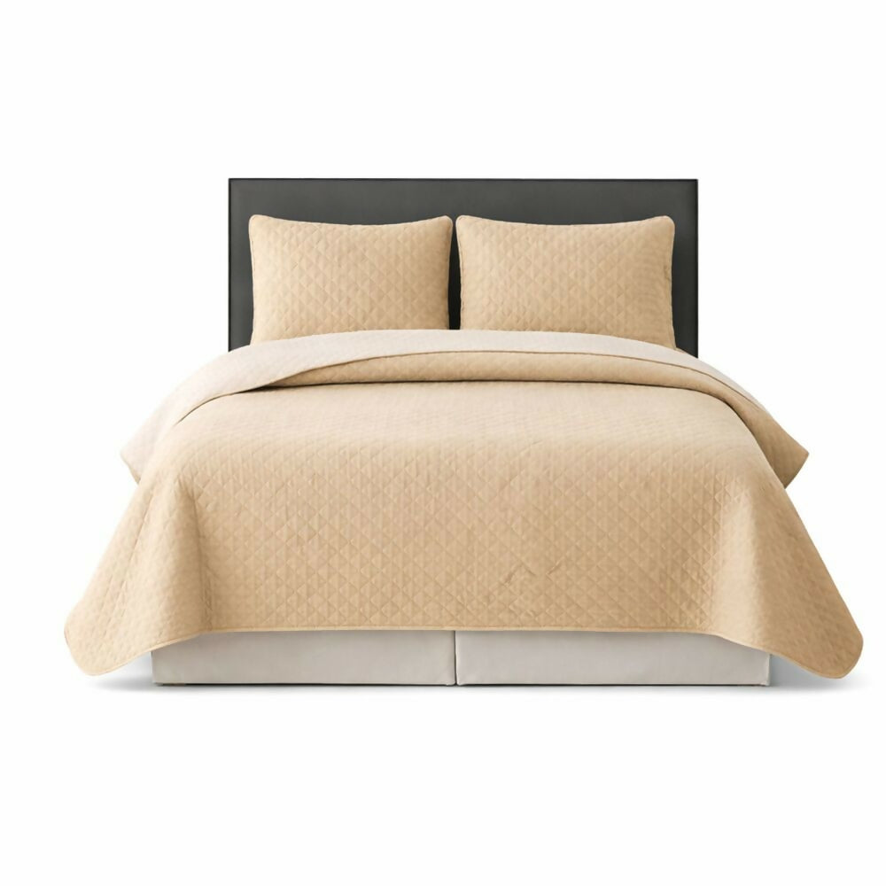 Colcha semidoble beige