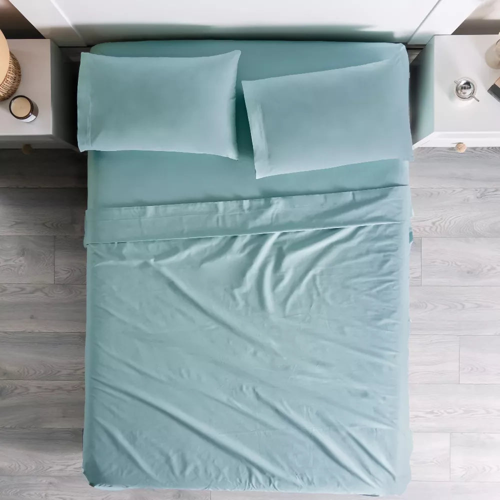Sábanas Cabos, en Algodón 100% Menta, para Cama Doble