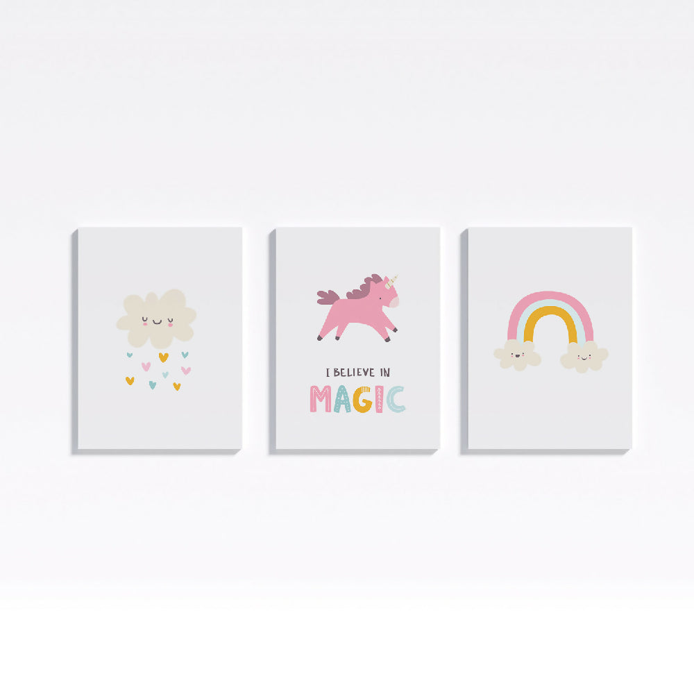 Cuadros Decorativos  Triptico Magic Baby 30x40