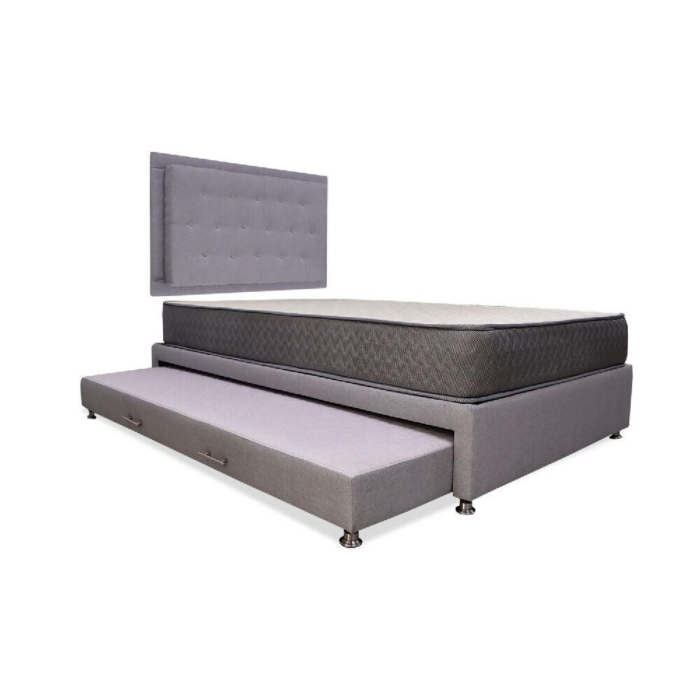 Combo Cama Tarima Nido + Colchón Tanner 120 Semidoble + espaldar