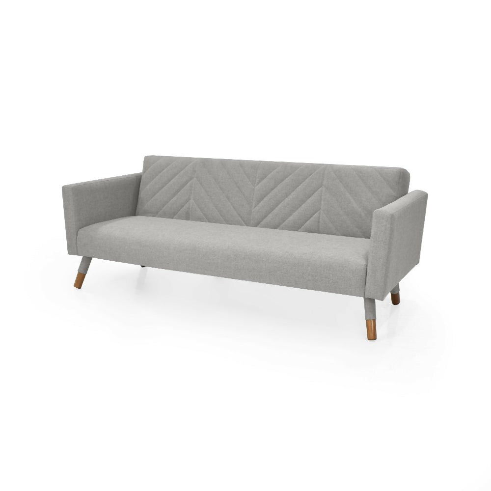 Sofa Cama Artemisa 196x80x78 Reclinable Tela Plata