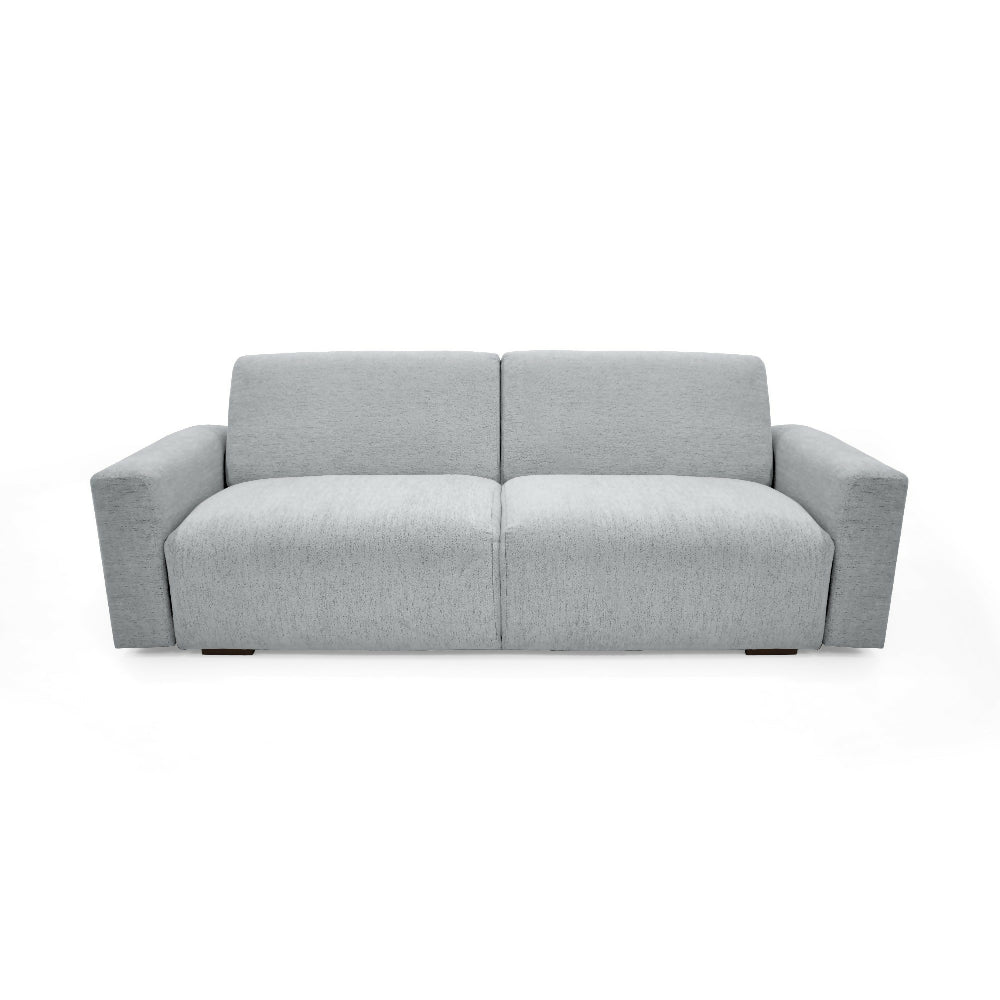 Sofa Cama Boston 225x91x80 cm Con Brazos Removibles Tela Plata