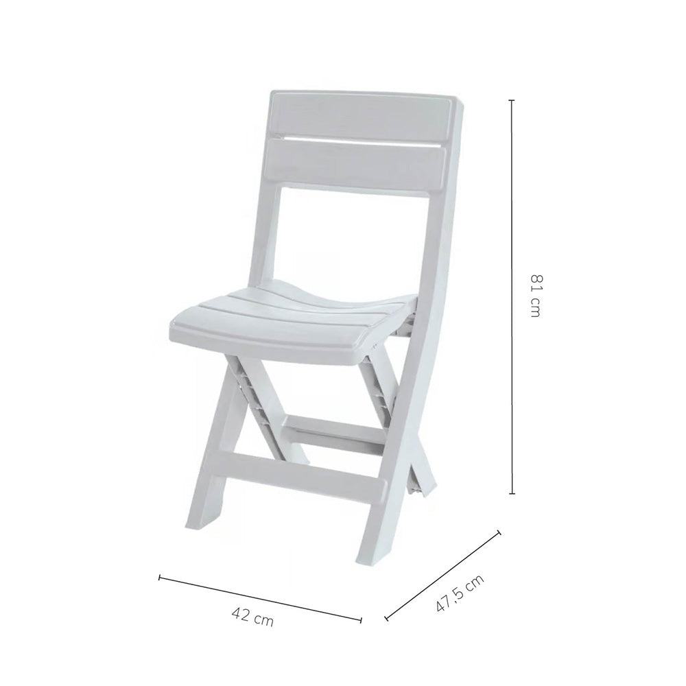 Silla Plástica Plegable Luma Gris, Gris