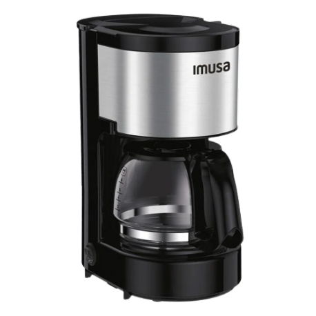 Cafetera Imusa 6 Tazas, Gris y Negro