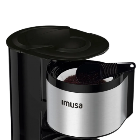 Cafetera Imusa 6 Tazas, Gris y Negro