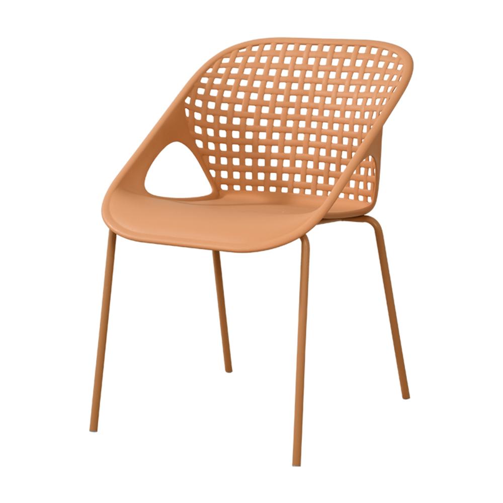 Set de 2 Sillas Senit con Brazos, Color Naranja, con Espaldar y Diseño Moderno