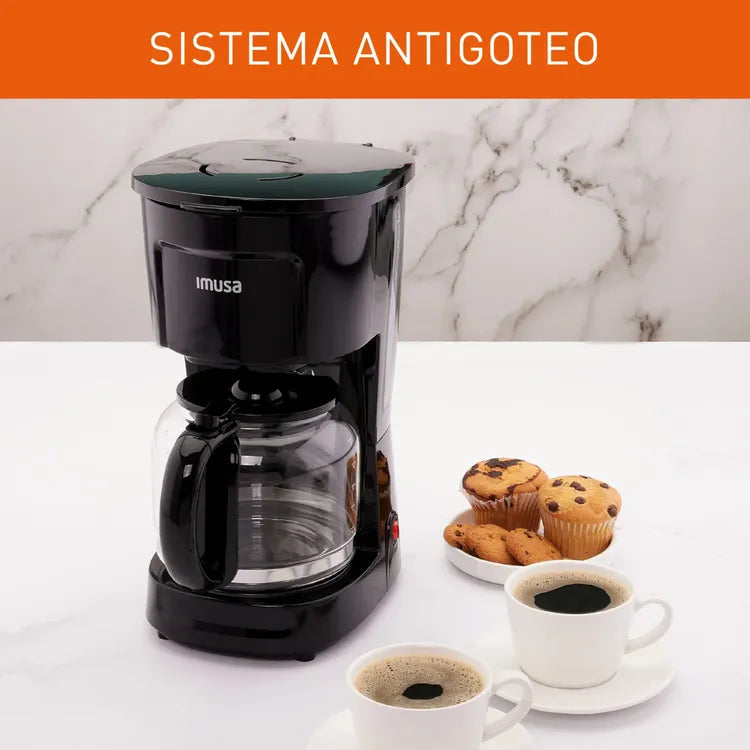 Cafetera Imusa 12 Tazas Cafecity Xl , Negro