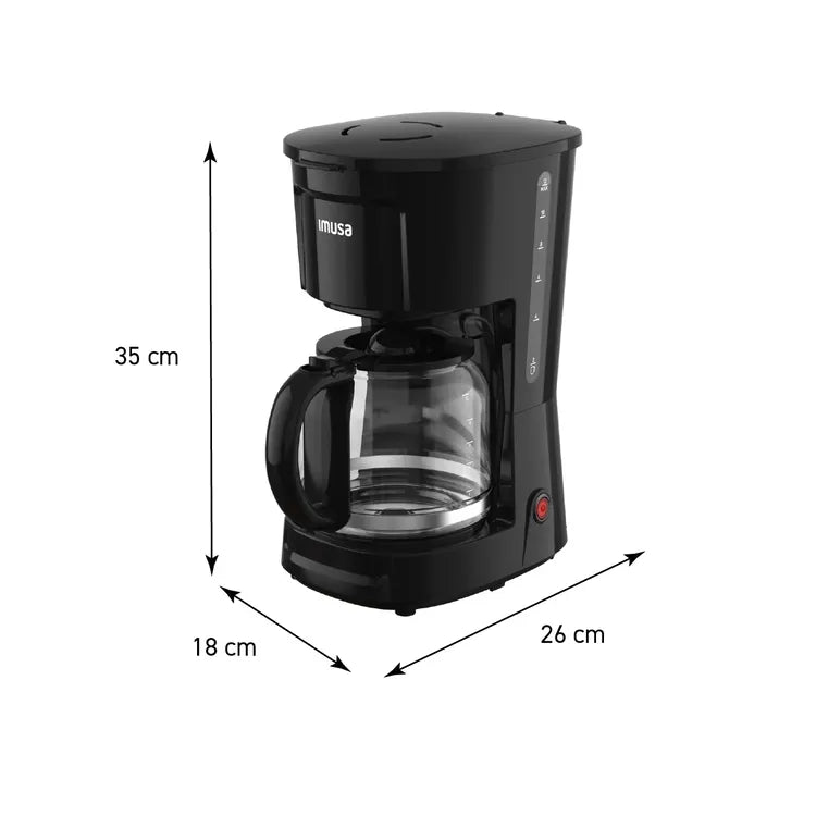 Cafetera Imusa 12 Tazas Cafecity Xl , Negro