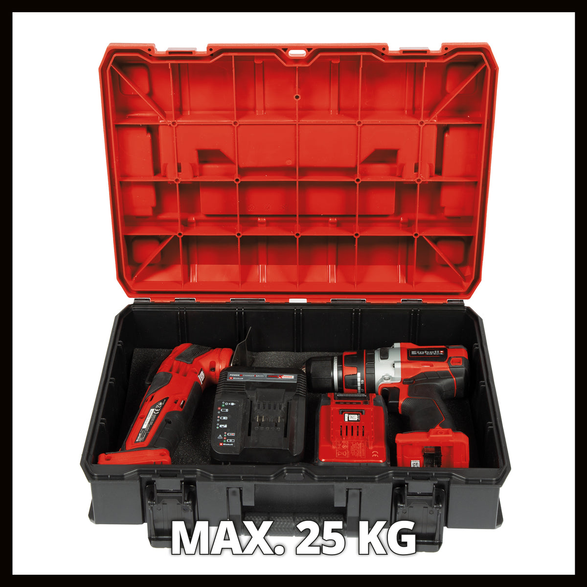 Maletín Modular Einhell E-case S-f de Herramientas Carga 25 kg