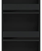Mesa de bar con estante de almacenamiento, color negro, 40.2 x 19.7 x 40.7