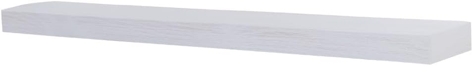 Modern Ember Vara - Estante de madera para repisa, pintura blanca de 48...