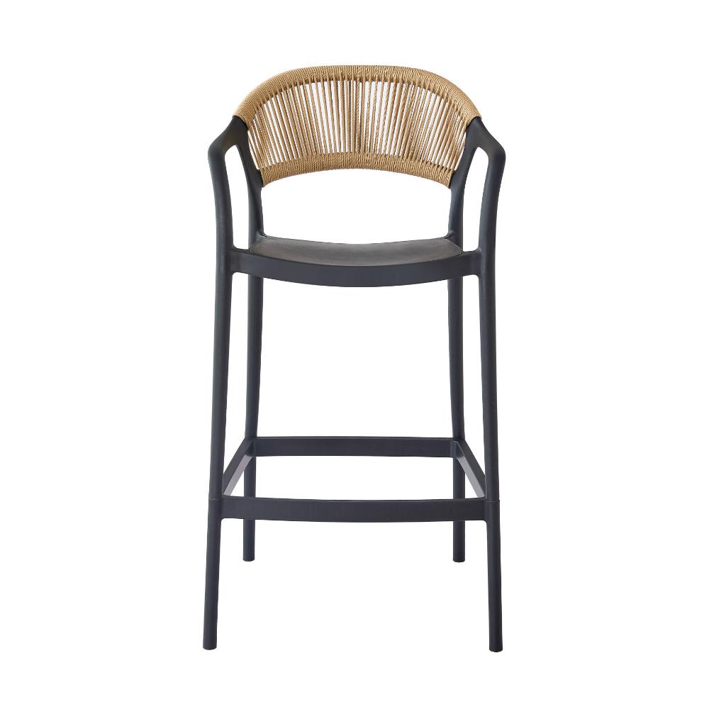 Silla para Bar Balí, Negro, Doble propósito con Reposa Pies