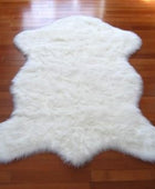 Alfombra de piel sintética suave y sedosa, 2 x 4 pies, alfombra negra esponjosa...