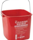 PPL-6R Cubo de limpieza, 6 cuartos de galón, solución desinfectante roja de