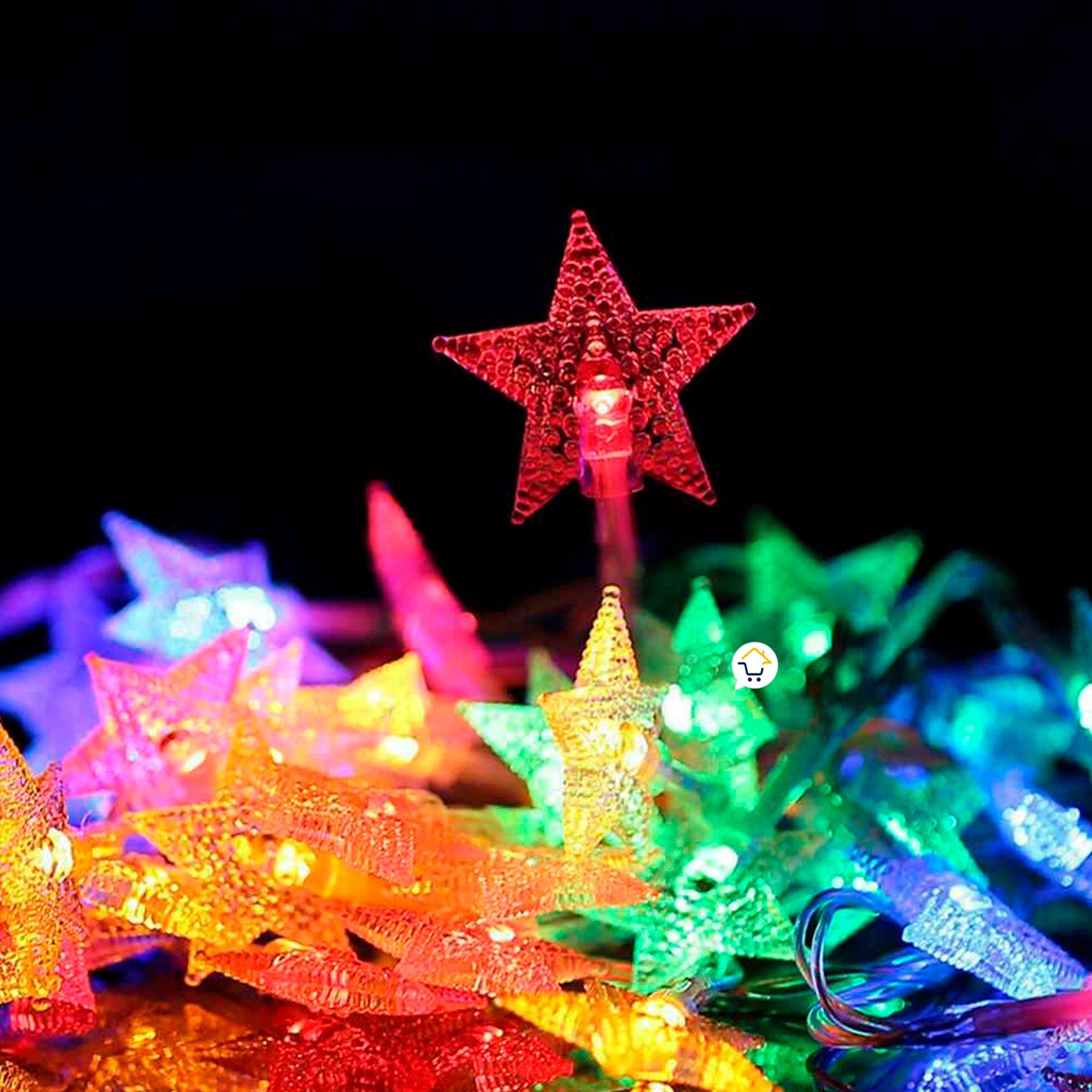 Luces Led Estrellas 3 Metros Extensión Cortina Luz Navidad Multicolor ZE019M