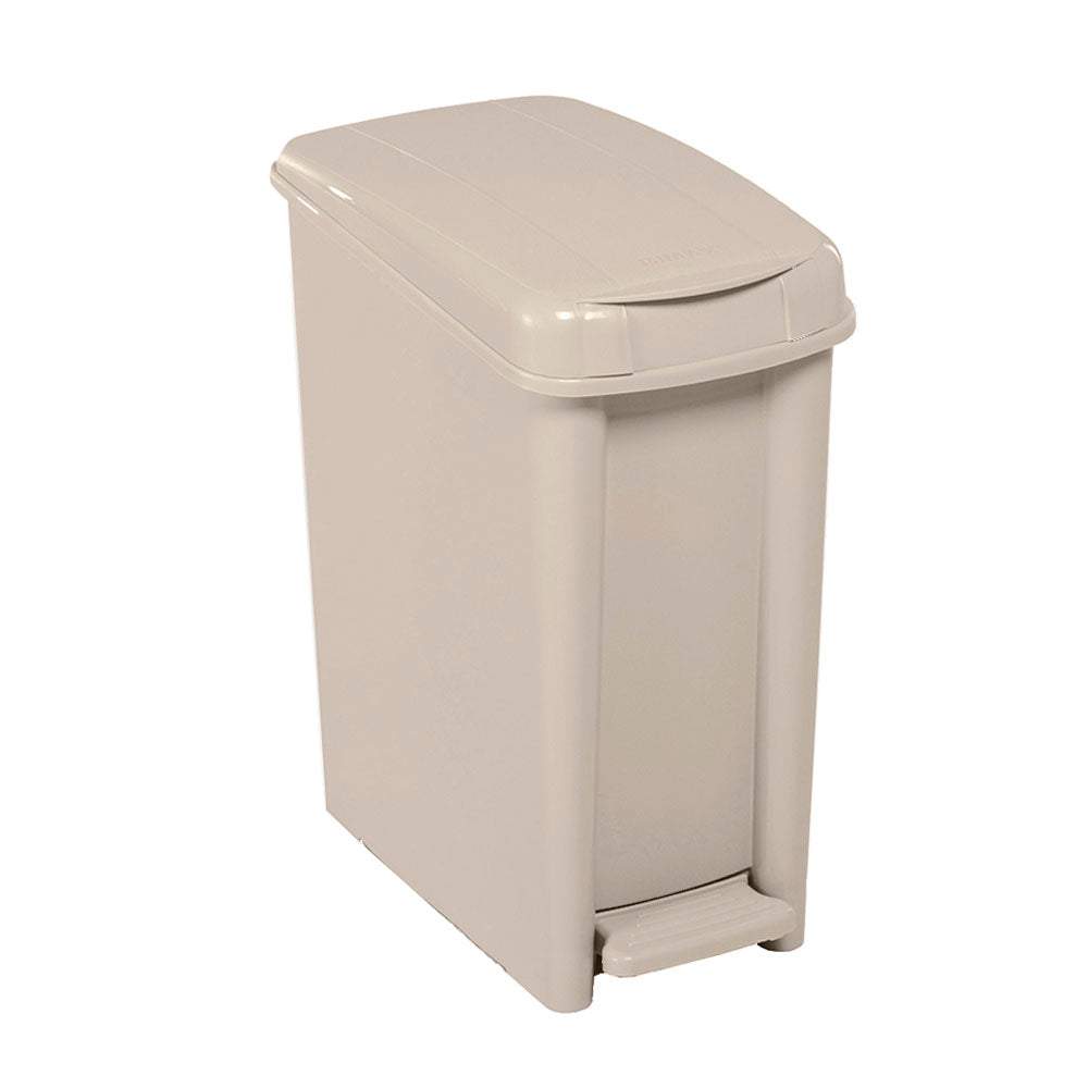 Basurero Pedal Delgado 10 Litros Taupe