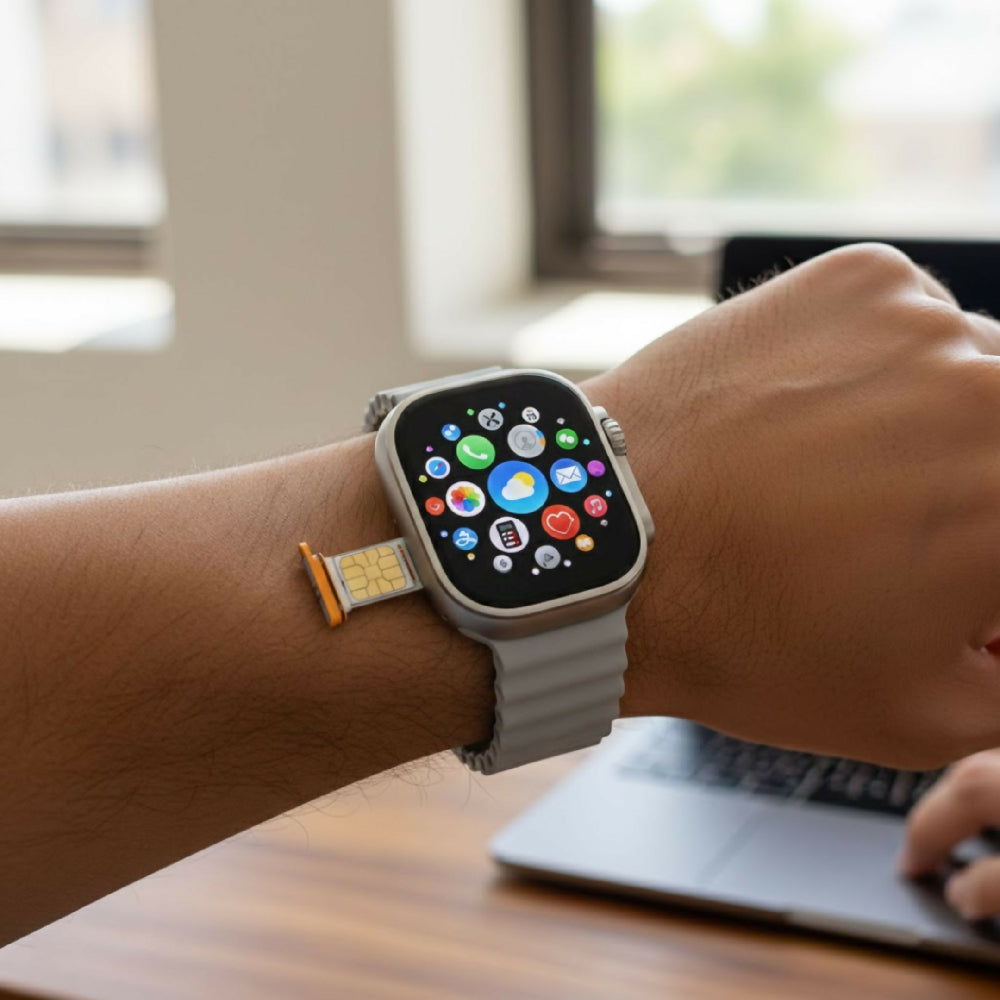 Smartwatch Tel 1 Mobulaa Gris Bluetooth Reloj Inteligente Con Pantalla HD, Frecuencia Cardíaca Y Batería Duradera