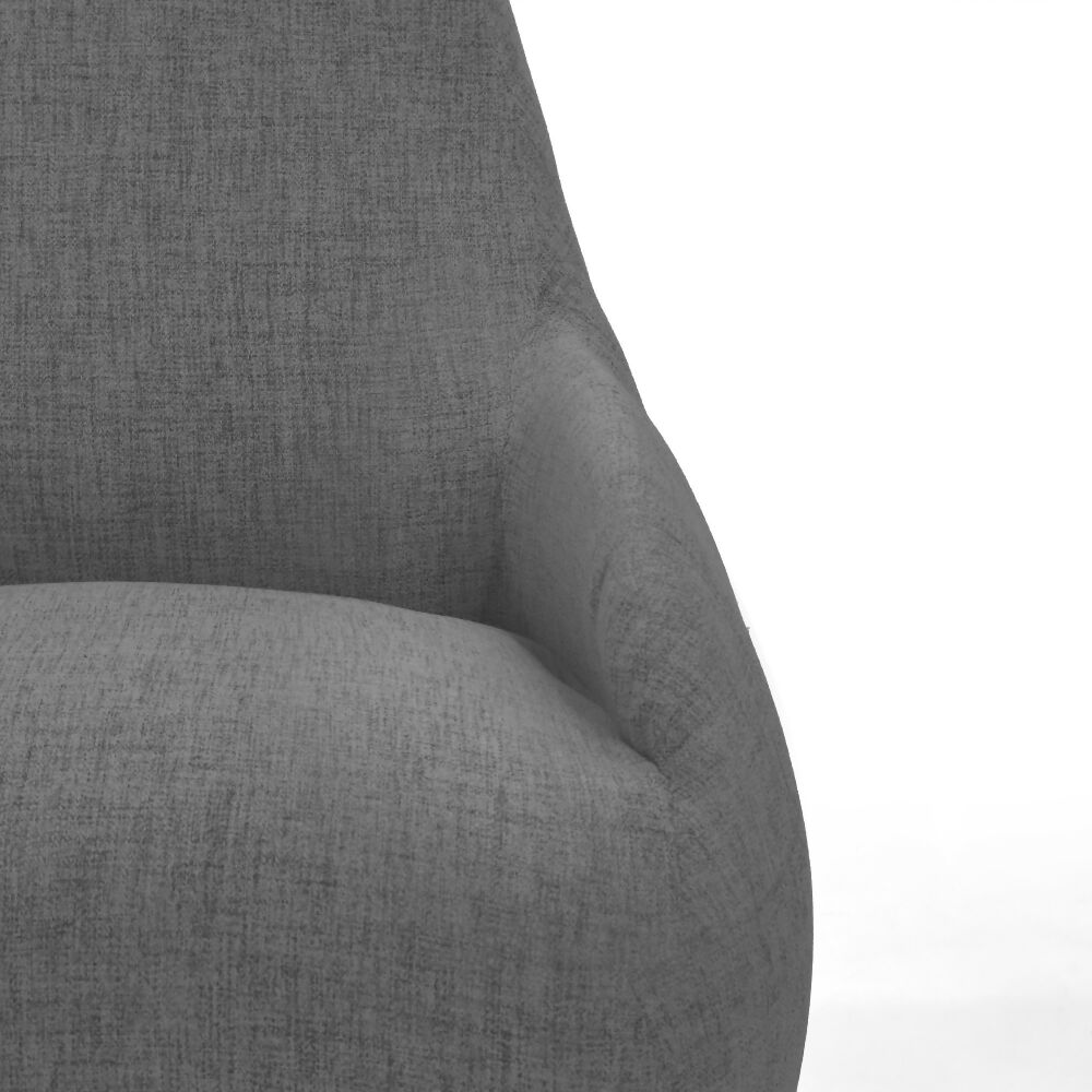 Poltrona Rusell 77x83x95 Tela Gris