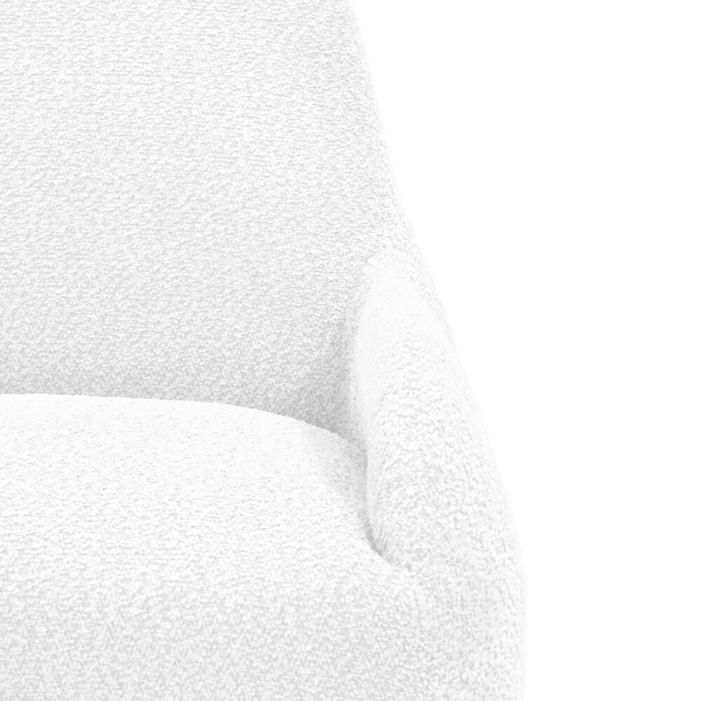 Poltrona Rusell 77x83x95 Tela Acolchada Blanca