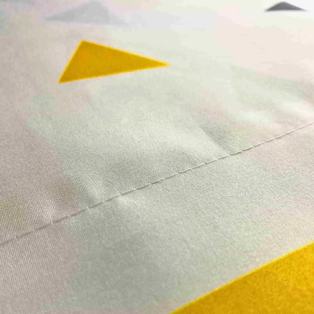 Juego de Sábanas Cama Doble 300 Hilos 100% Algodón Diseño Origami Geométrico
