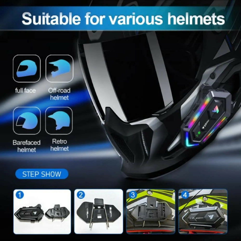 Intercomunicador Teclop Y20 Inalámbrico Para Motociclistas Con Micrófono De Alta Calidad
