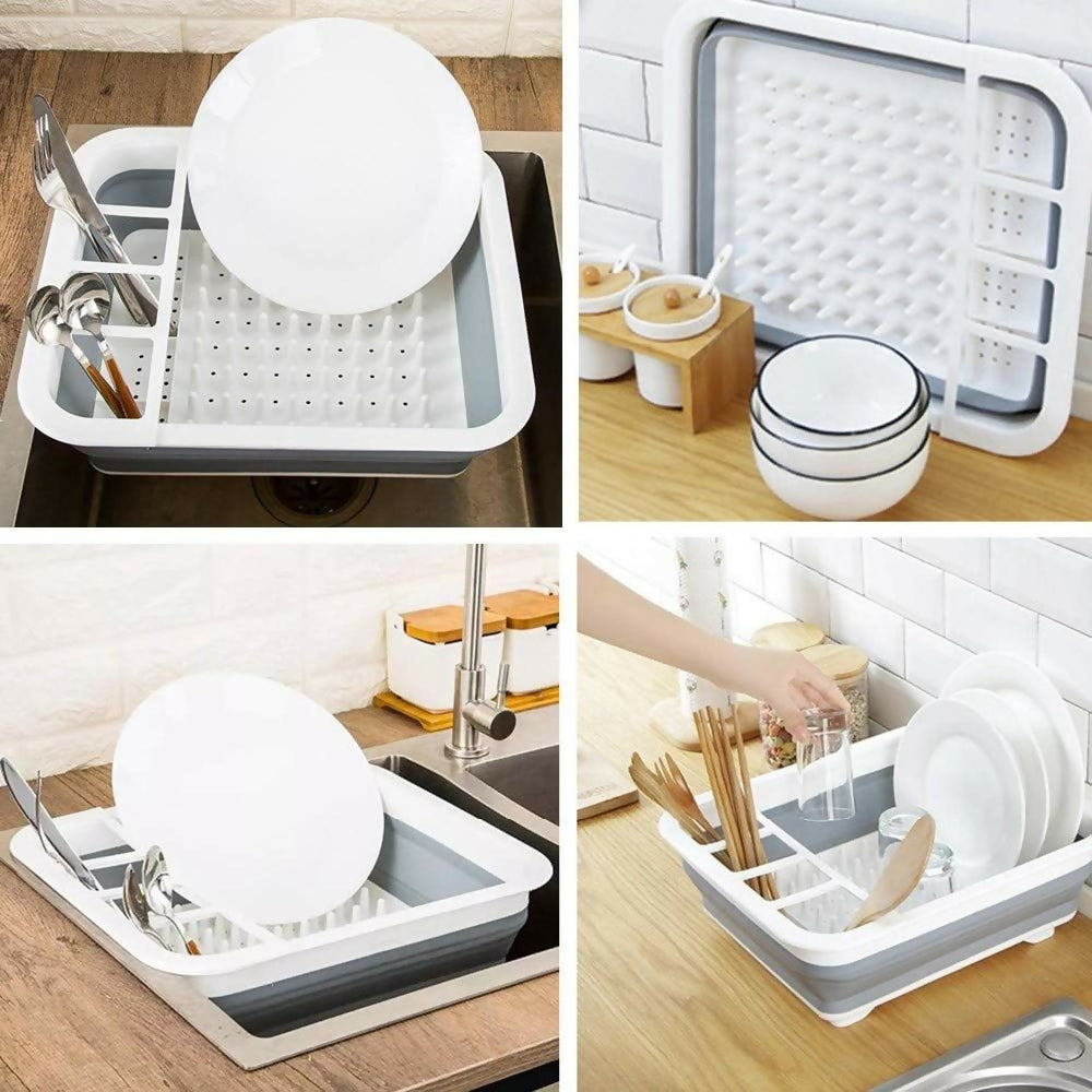 Escurridor Plegable de Platos Organizador Loza Secaplatos