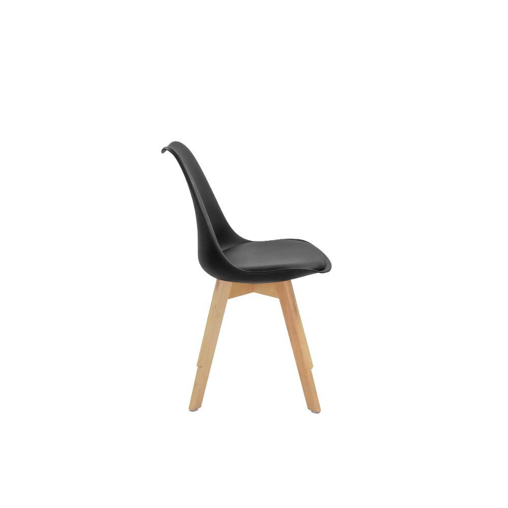 Kit de Dos Sillas Sasha, Negro y Café claro, cómodo asiento y patas en madera