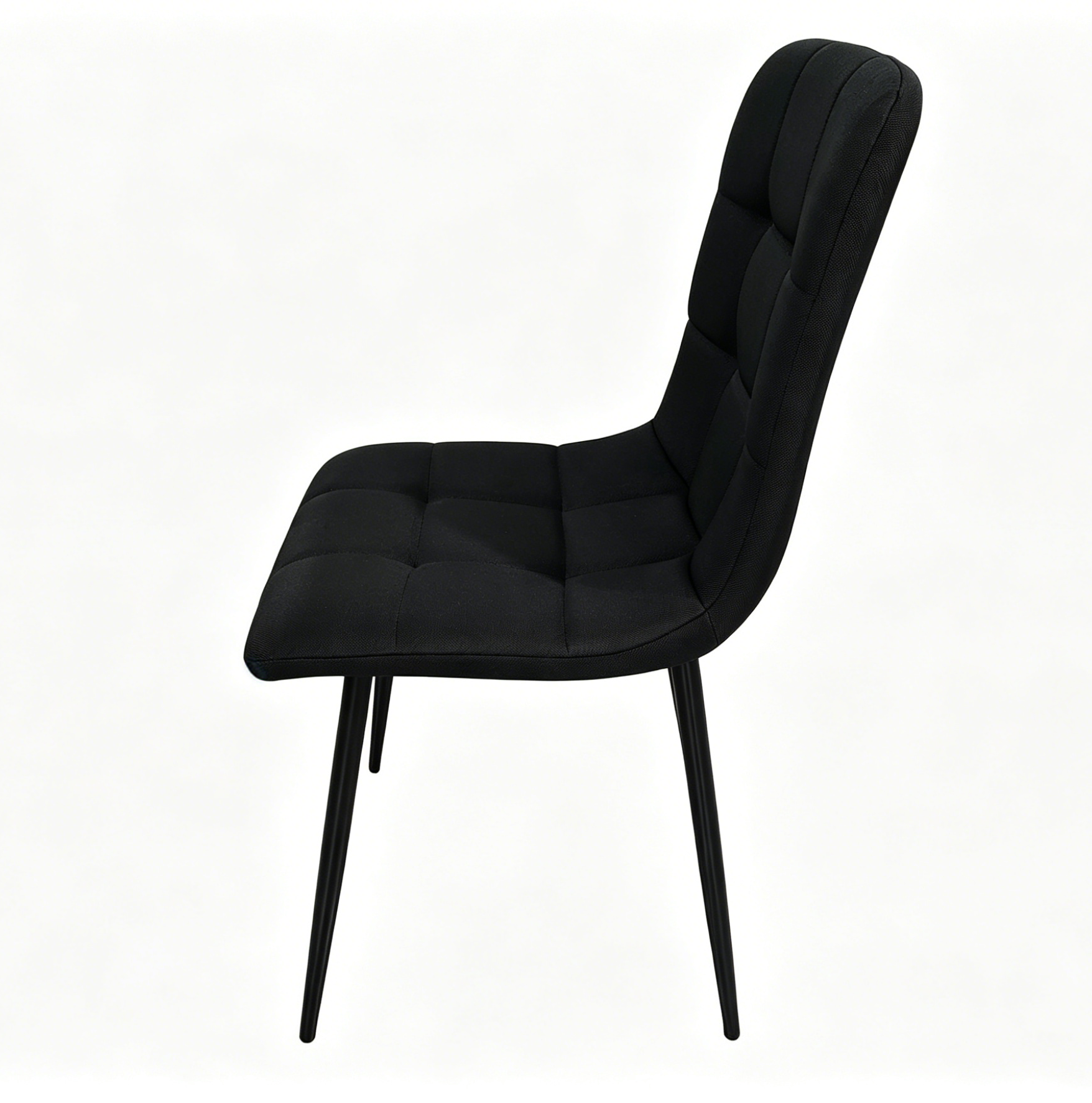 Set de 4 Sillas Flex, Color Negro, con Espaldar y Diseño Moderno