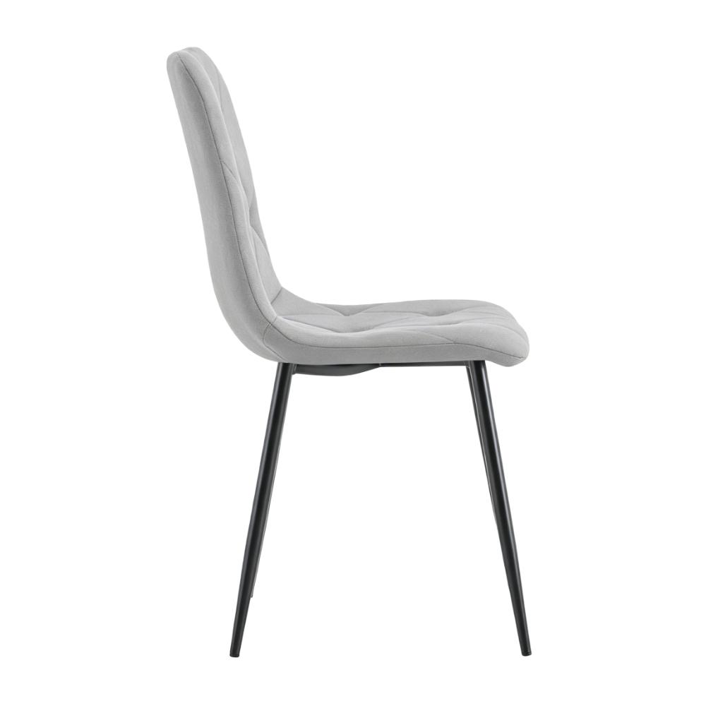 Silla de Comedor Napoles, Gris, con Espaldar y Diseño Moderno