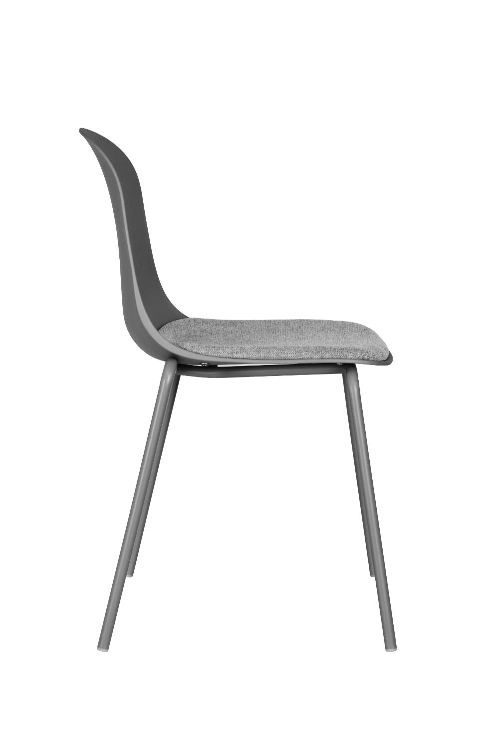 Silla con Cojín Aiara, Color Gris Oscuro, Diseño Moderno