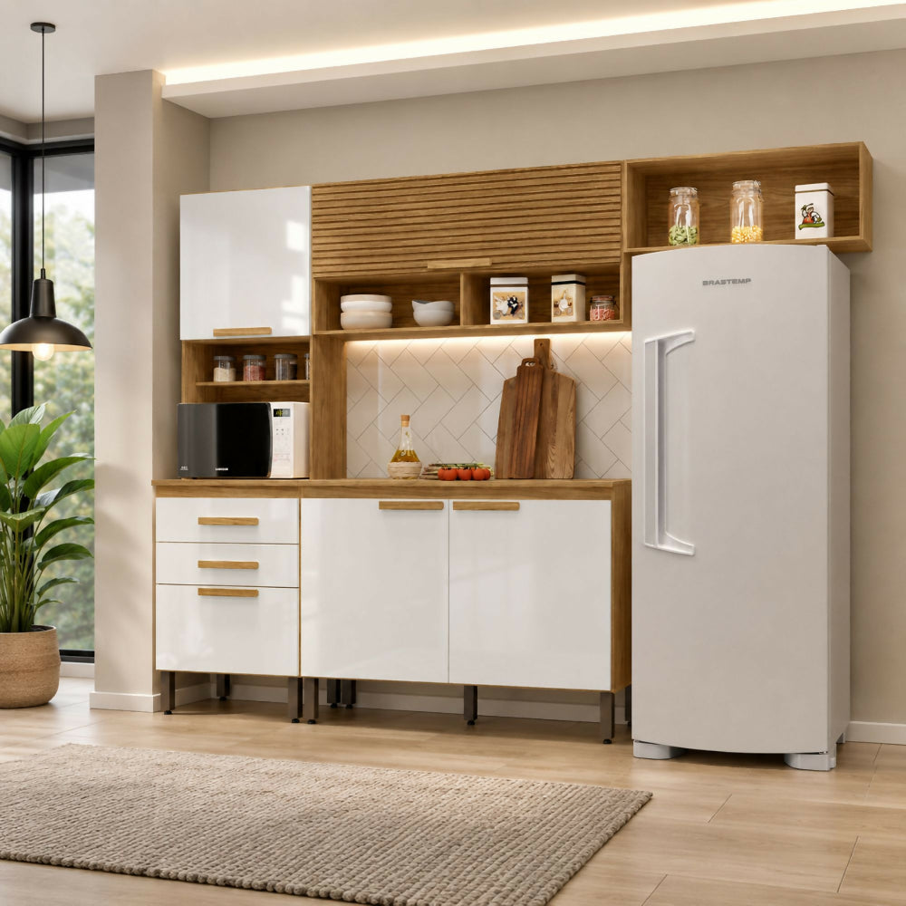 Cocina Creta - Natural/Blanco Apagado