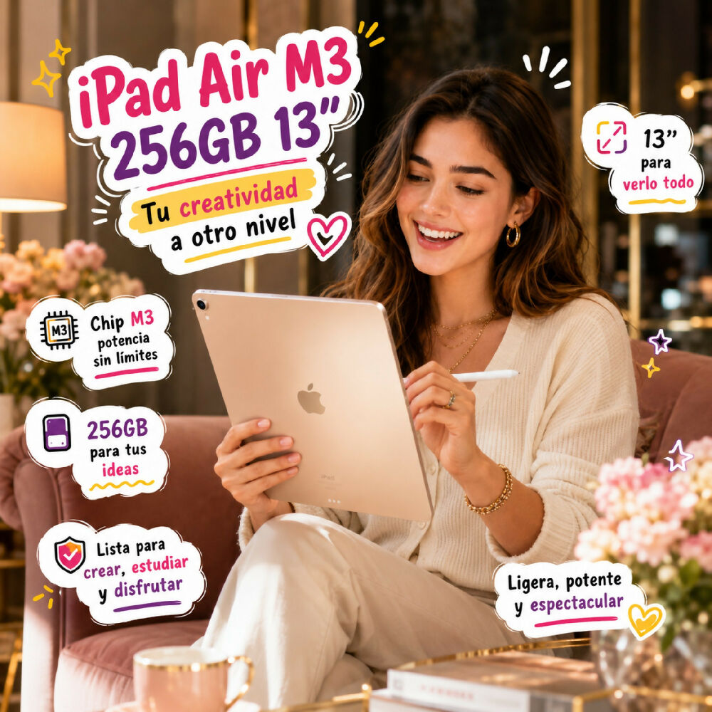 Tablet Apple iPad Air 13'' M3 256gb Diseño UltraDelgado Plateado