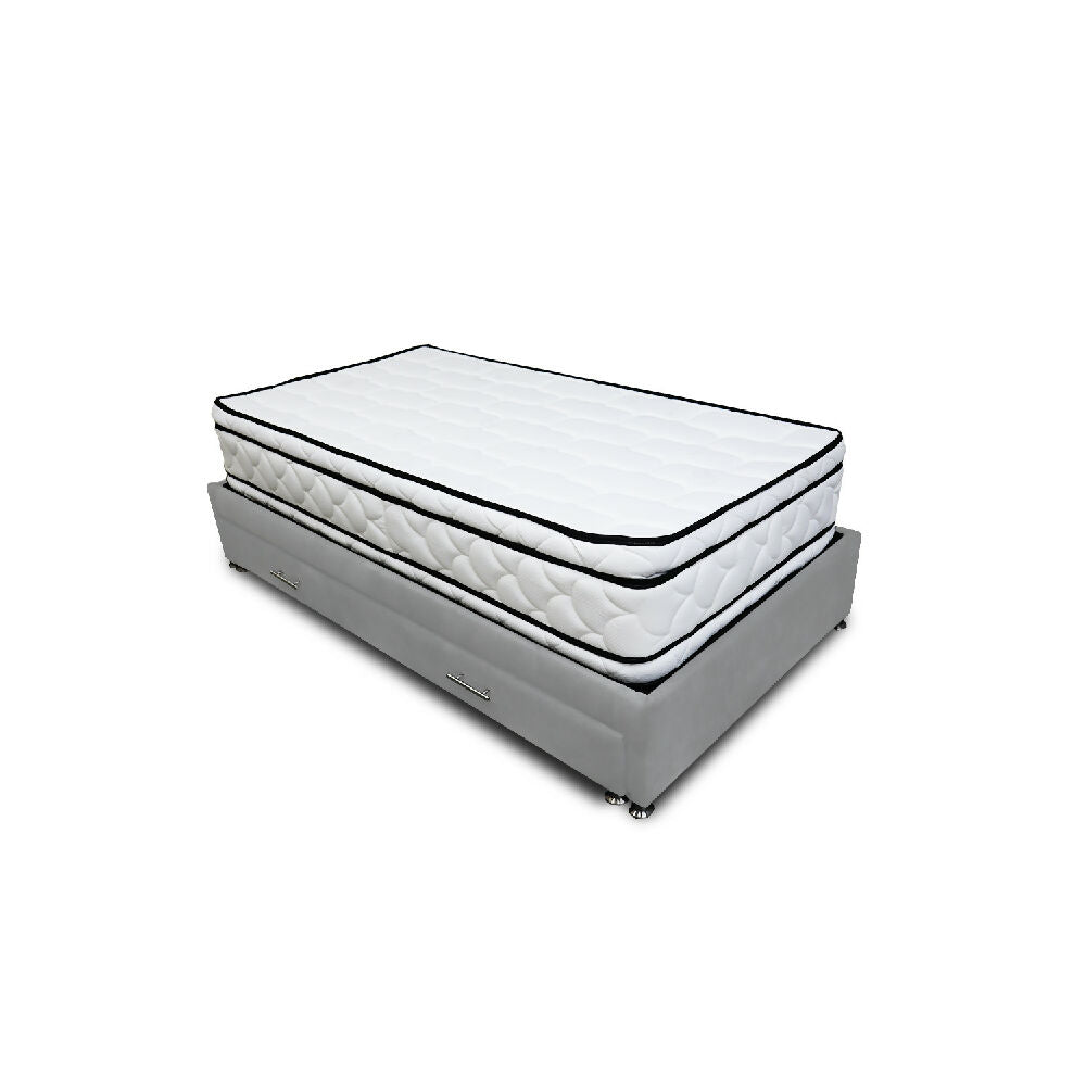 Combo Cama Tarima Nube 140x190 doble Gris Claro