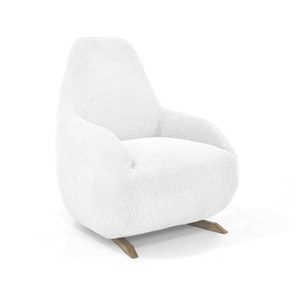 Poltrona Rusell 77x83x95 Tela Acolchada Blanca