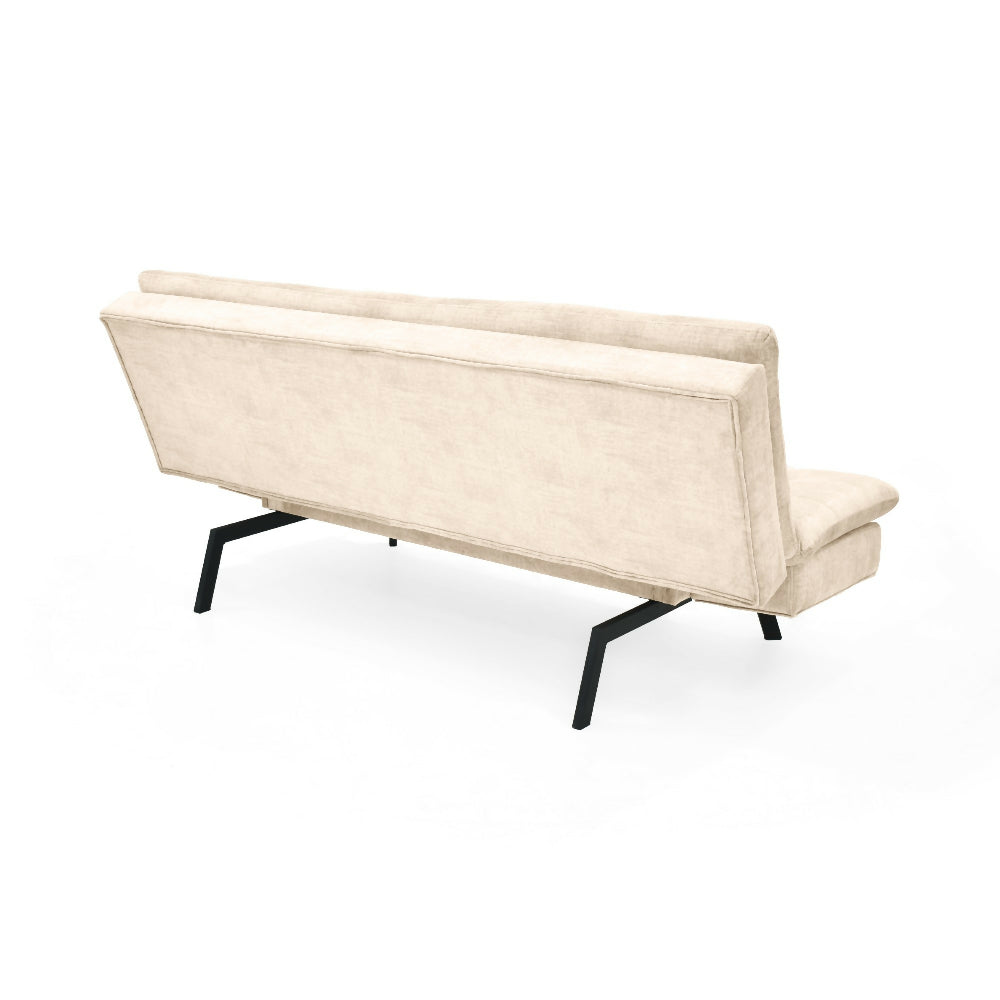 Sofa Cama Milan 176x90x78 Reclinable Tela Beige