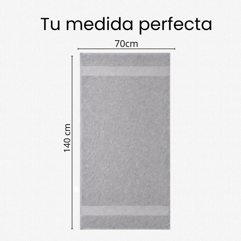 Toalla cuerpo 100% algodon gris 400gr