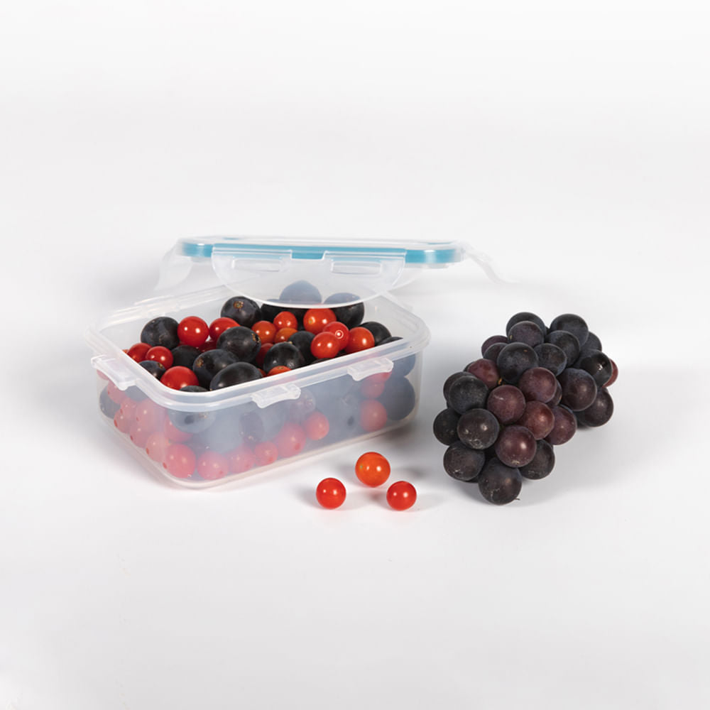 Recipiente Plastico Rectangular Classic 350ml transparente