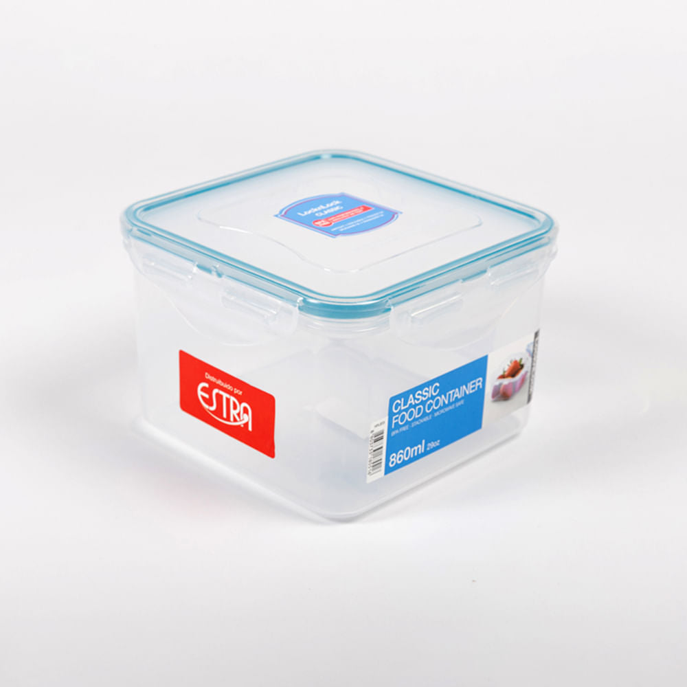 Recipiente Cuadrado Classsic 860ml transparente