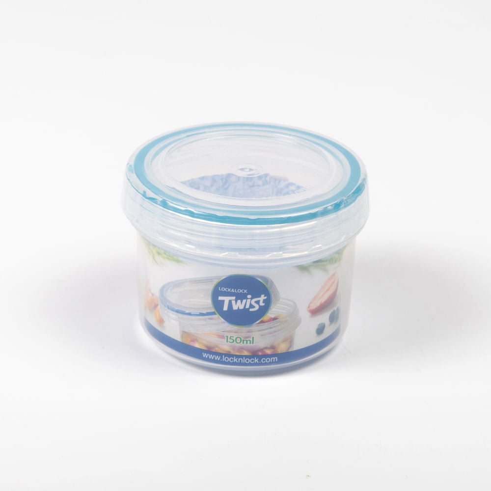 Recipiente Plastico Redondo Locknlock Tapa Rosca 150 ml transparente