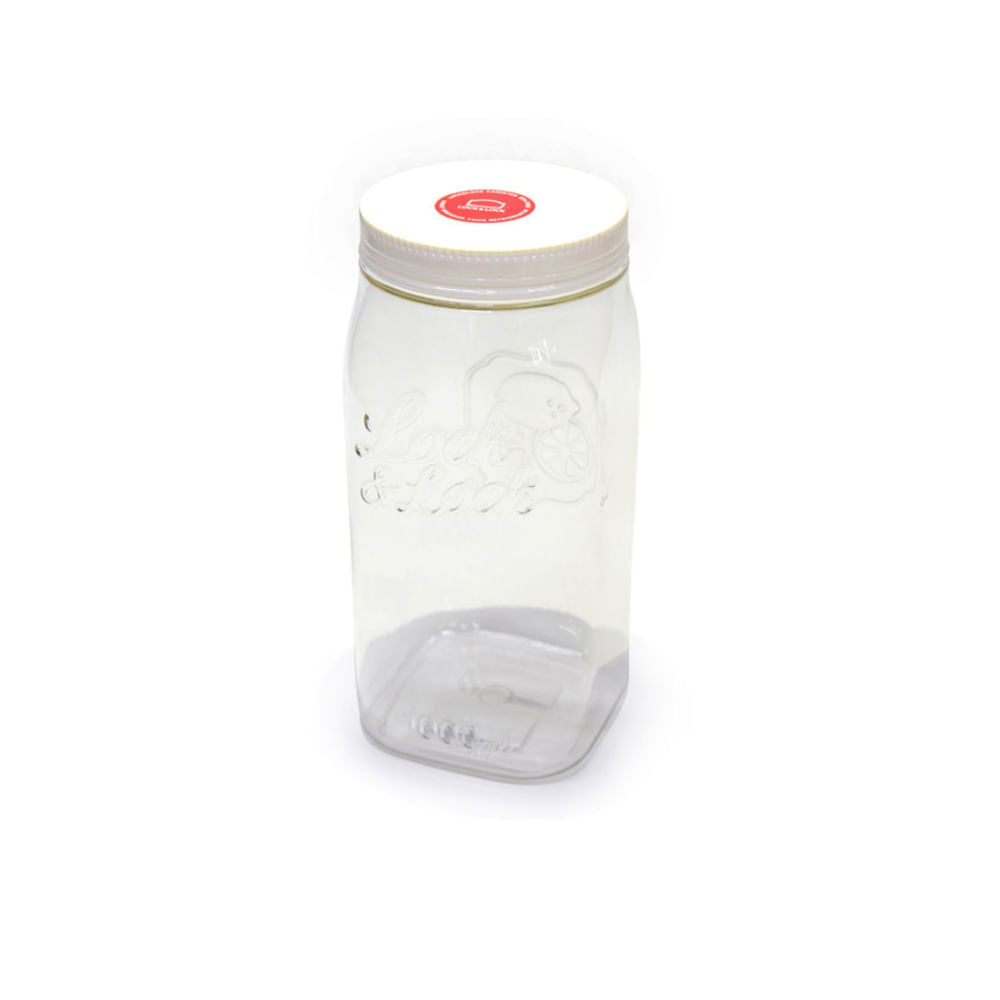 Recipiente decorativo Alto Tapa Rosca 1L Blanco