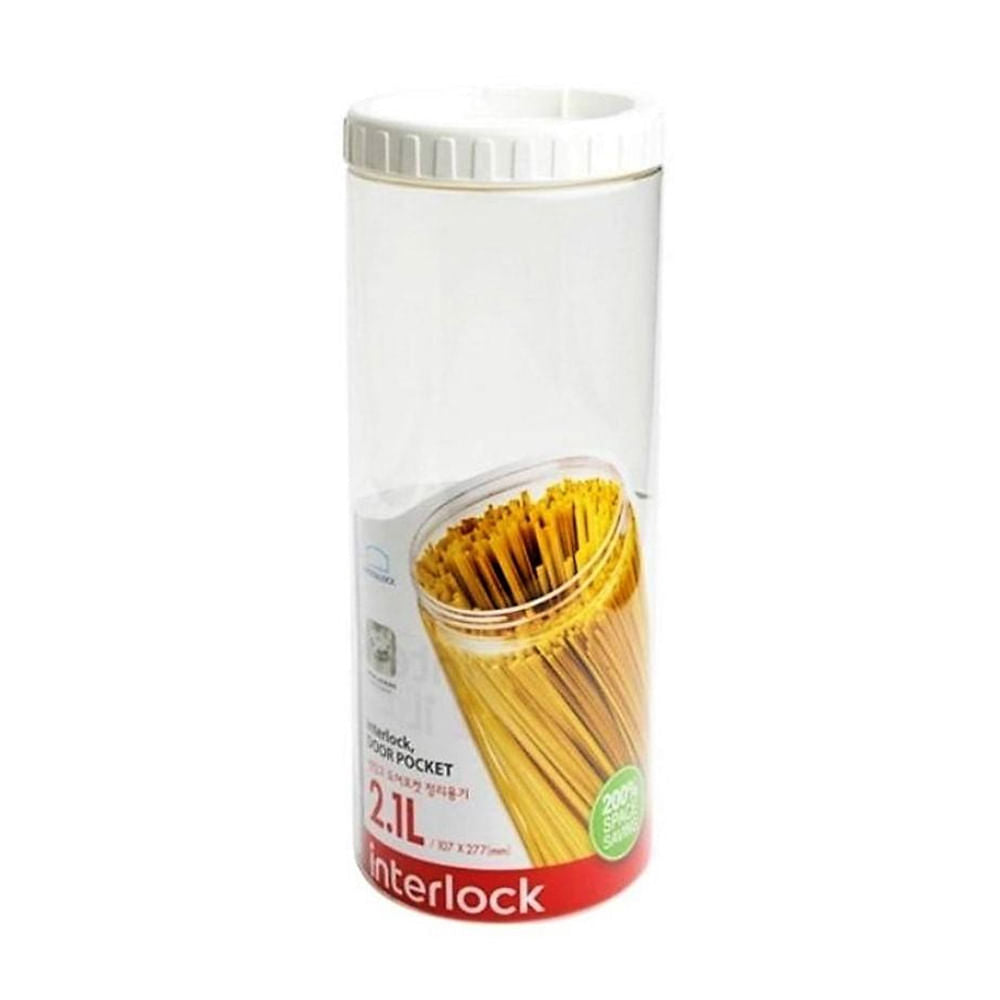 Recipiente Plastico Circular Interlock 2.1 L Blanco