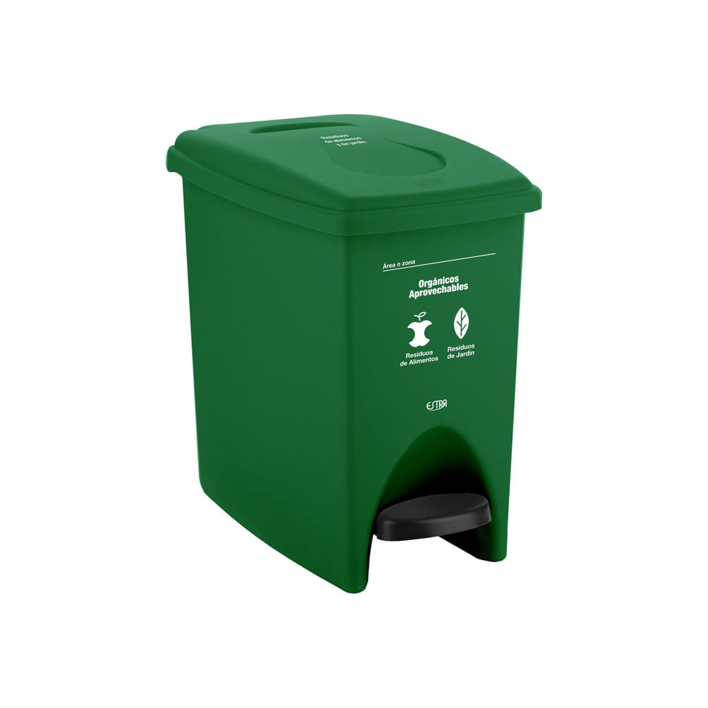 Canecas Pedal 10L verde Organico Aprovechable